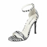 Sandali donna 1349 satin zebra bianca