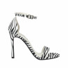 Sandali donna 1349 satin zebra bianca