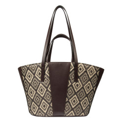 Borsa da spiaggia donna 044g rafia cacao