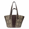 Borsa da spiaggia donna 044g rafia cacao