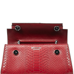 Borsa da donna a tracolla 041g 01 coccodrillo rosso