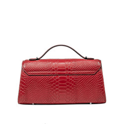 Borsa da donna a tracolla 041g 01 coccodrillo rosso