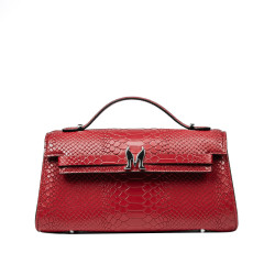 Borsa da donna a tracolla 041g 01 coccodrillo rosso