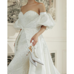 Sandali donna 1353 satin bianco lifestyle