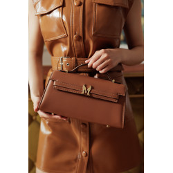Borsa da donna a tracolla 041g marrone cognac
