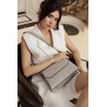 Borsa da donna a tracolla 040g 01 grigio perla