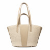 Borsa da spiaggia donna 044g nude+rafia