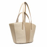Borsa da spiaggia donna 044g nude+rafia