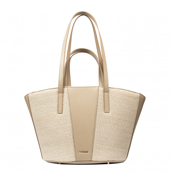 Borsa da spiaggia donna 044g nude+rafia