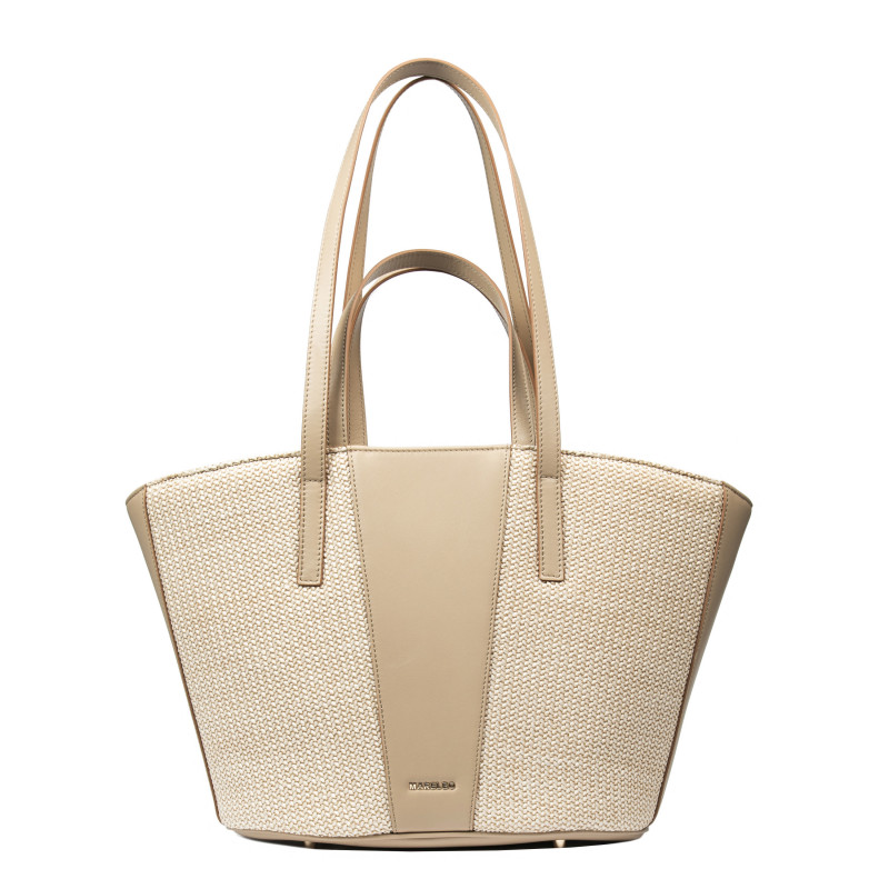 Borsa da spiaggia donna 044g nude+rafia
