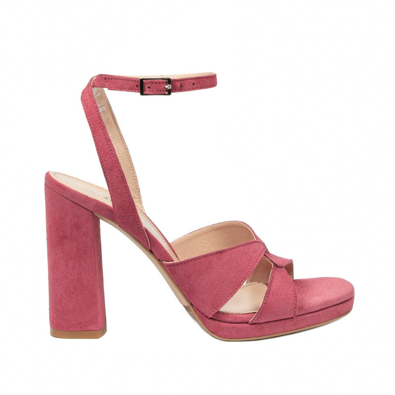 Sandali donna 1347 rosa velluto