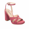 Sandali donna 1347 rosa velluto