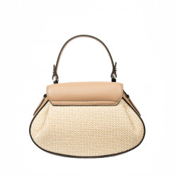 Borsa donna a mano 042g 01biz nude+rafia