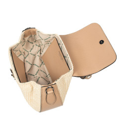 Borsa donna a mano 042g 01biz nude+rafia