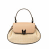 Borsa donna a mano 042g 01biz nude+rafia