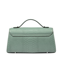 Borsa donna a tracolla 041g 01 croco pistacchio