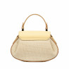 Borsa donna a mano 042g giallo burro+rafia