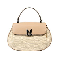 Borsa da donna a mano 043g 01 biz nude+rafia