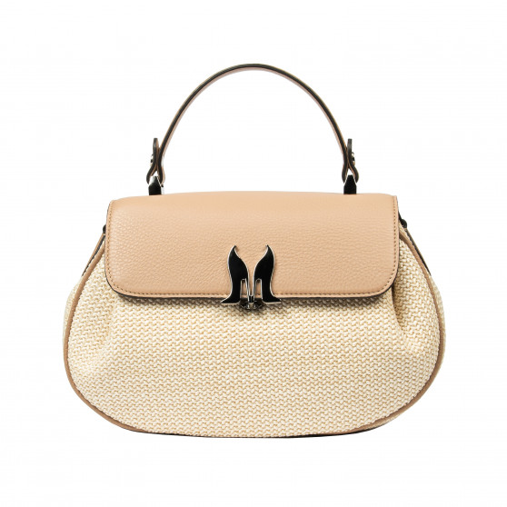 Borsa da donna a mano 043g 01 biz nude+rafia