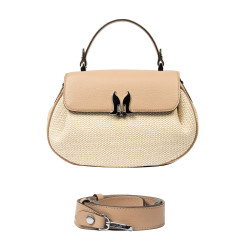 Borsa da donna a mano 043g 01 biz nude+rafia