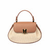 Borsa da donna a mano 042g biz cammello+rafia