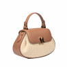 Borsa da donna a mano 042g biz cammello+rafia