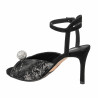 Sandali donna 1329 nero velluto combinato