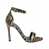 Sandali donna 1349 raso zebra beige