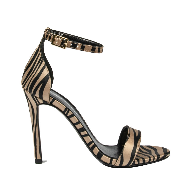 Sandali donna 1349 raso zebra beige