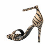 Sandali donna 1349 raso zebra beige