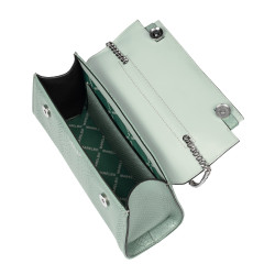 Borsa donna a tracolla 041g 01 croco pistacchio