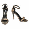 Sandali donna 1349 raso zebra beige