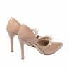 Scarpe eleganti donna 1350 vernice beige