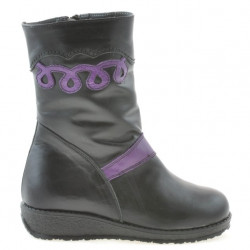 Stivali bambini piccoli 23c nero+viola