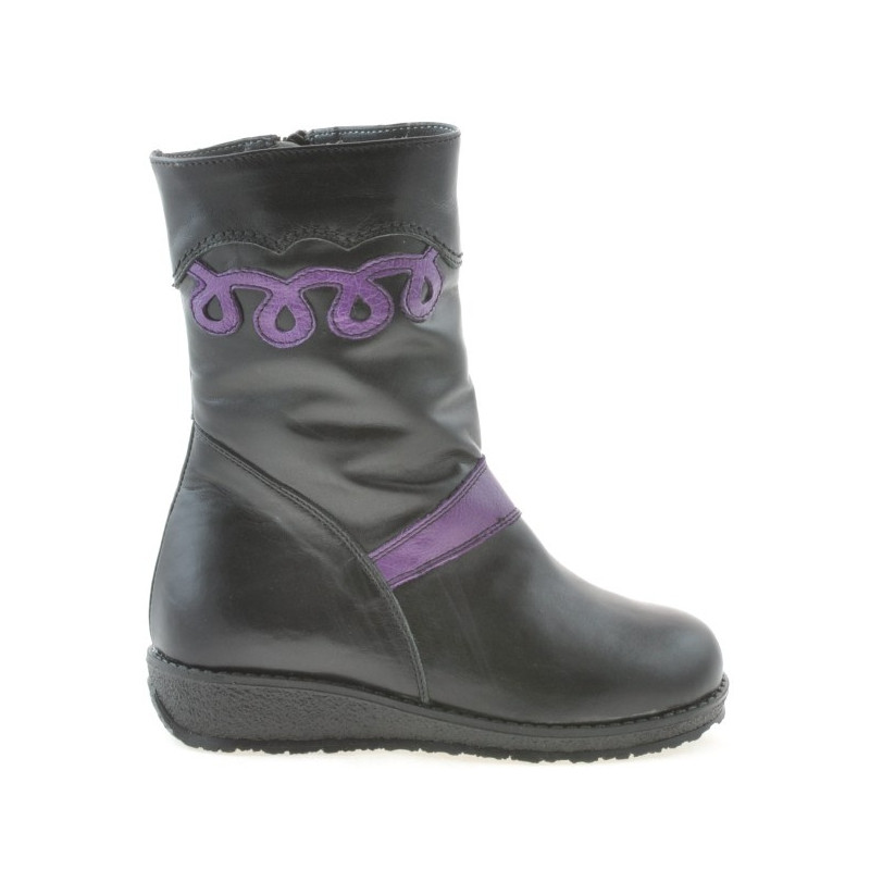 Stivali bambini piccoli 23c nero+viola