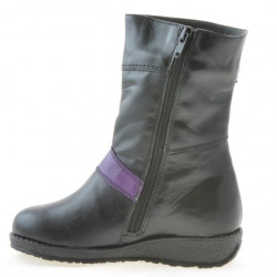 Stivali bambini piccoli 23c nero+viola