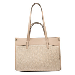 Borsa da spiaggia donna 045g nude+rafia