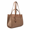 Borsa da donna da spiaggia 045g cammello+rafia caramello