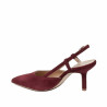 Sandali donna 1344 bordeaux velour