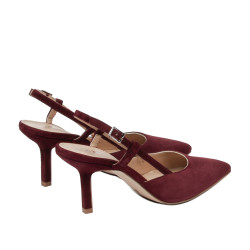 Sandali donna 1344 bordeaux velour