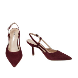 Sandali donna 1344 bordeaux velour