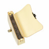 Borsa da donna a tracolla 046g giallo burro + rafia