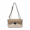 Borsa a tracolla da donna 046g 01 cappuccino+rafia