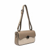 Borsa a tracolla da donna 046g 01 cappuccino+rafia
