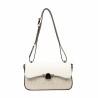 Borsa da donna a tracolla 046g 01 panna + rafia