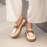 Scarpe casual donna 6092 rafia beige combinato lifestyle