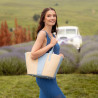 Borsa da spiaggia donna 044g 01 cielo blu+rafia lifestyle