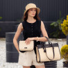 Borsa da spiaggia donna 045g nero napa+rafia lifestyle