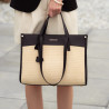 Borsa da spiaggia donna 045g nero napa+rafia lifestyle