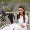 Borsa da spiaggia donna 044g 01 rafia nero lifestyle